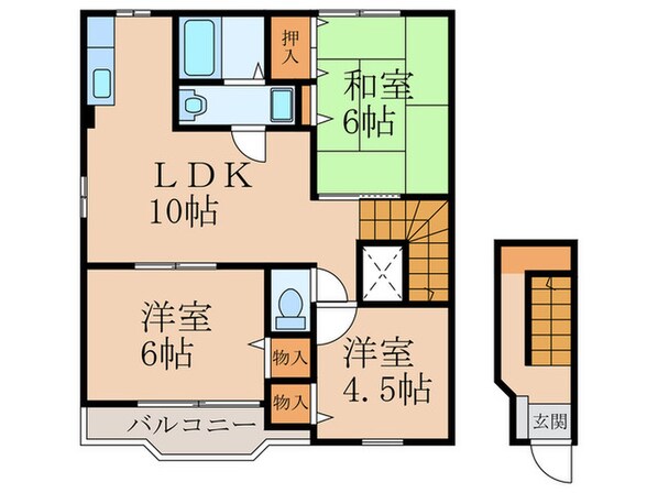 グリシーナKFの物件間取画像